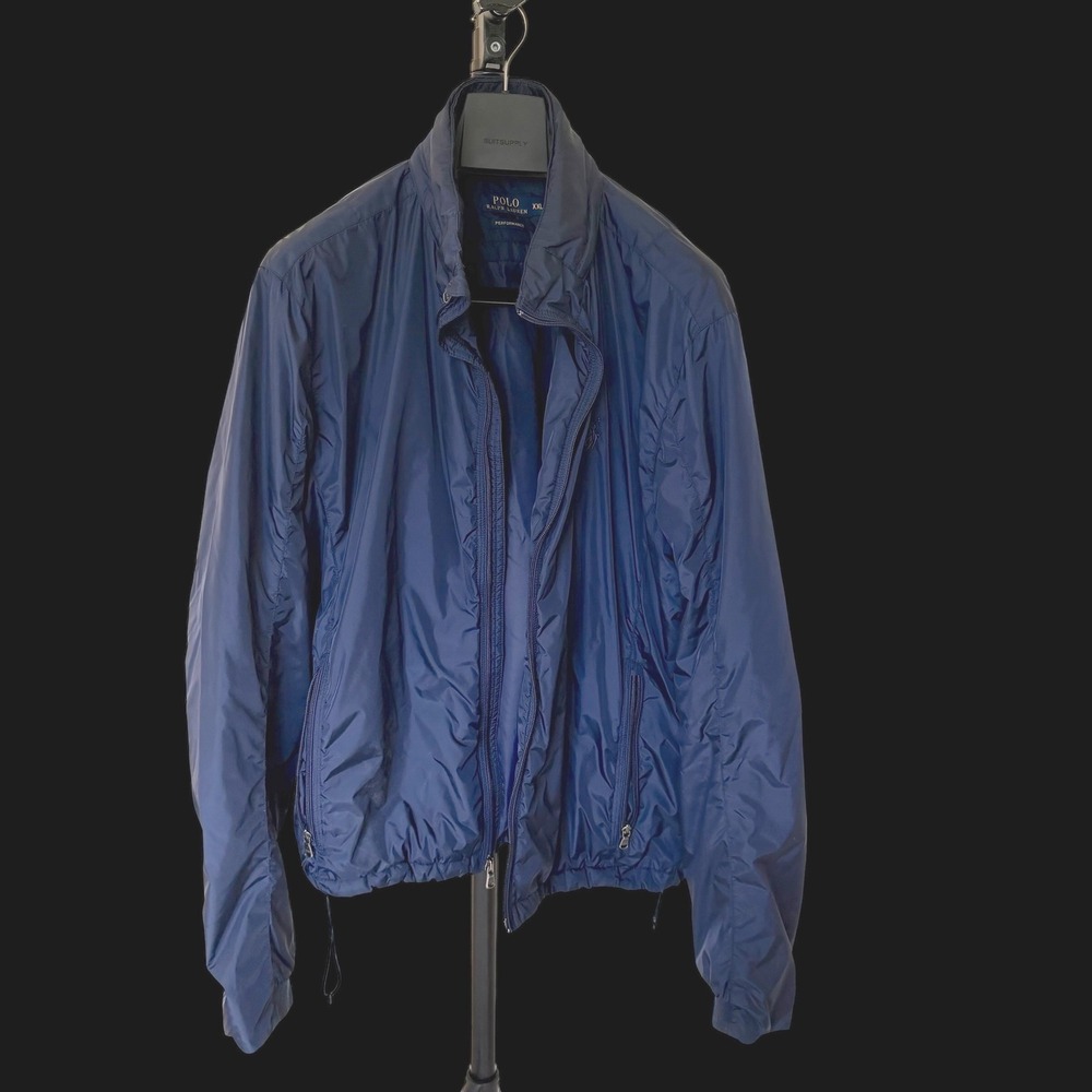 Polo Ralph Lauren Performance Windbreaker Jacket Navy XXL Broken  Zip